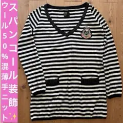 【スコットクラブで購入】薄手ニット　ボーダー　スパンコールのサムネイル
