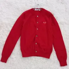 PLAY COMME des GARÇONS カーディガン レッド　 S プレイ