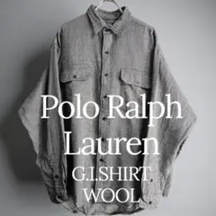 90s ポロラルフローレン G.I.SHIRT ウール 千鳥格子 フェード L