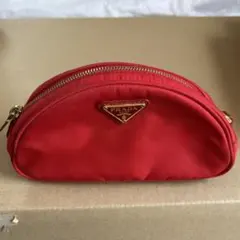 PRADA レッド ナイロン ポーチ