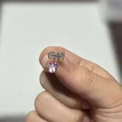 リボン ハート ストーン リングピアス　16ゲージのサムネイル