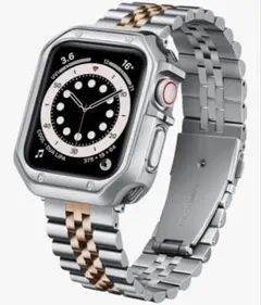 Apple Watch バンド（シルバー/ローズゴールド）