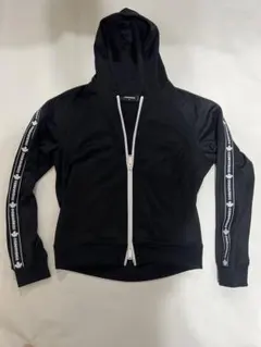 ディースクエアード　ラインロゴテープ付き　パーカー　黒　S　メンズ