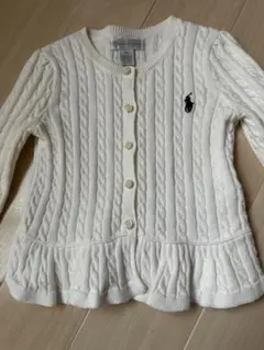 Ralph Lauren ラルフローレン カーディガン18M 白 80 90