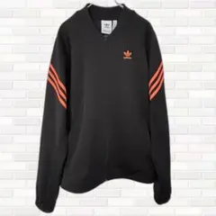 adidas アディダス☆ジャージ☆トラックジャケット☆ブラック・オレンジ☆M