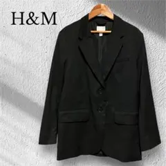 エイチアンドエム　H&M　テーラードジャケット【XS】黒　ビッグシルエット