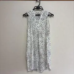 H&M ノースリーブ チュニック ホワイト ブラック 花柄のサムネイル