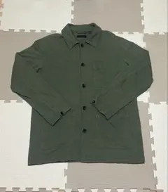 【美品】ユニクロ カバーオール シャツジャケット オリーブ カーキ XL