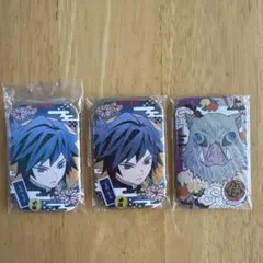 鬼滅の刃 まるかく缶バッジセット 冨岡義勇×2 伊之助×1 未使用品