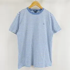 POLO Ralph Lauren ロゴ 刺繍 ボーダー Tシャツ 160 古着