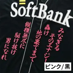 福岡 ソフトバンク ホークス 刺繍ワッペン 牧原大成 応援歌 【ピンク/黒】