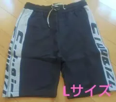 【新品】メンズ ハーフパンツ ブラック L サイドロゴのサムネイル
