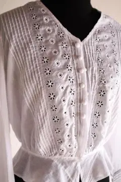 1910s French Cotton Cutwork Blouse