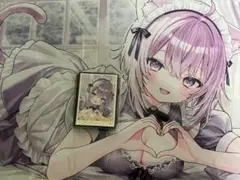 白詰草　ホロライブ　スリーブ　プレイマット　チェキ風　猫又おかゆ 白詰草 ホロライブ スリーブ チェキ風 白上フブキの通販はau PAY