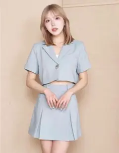 【訳あり】Darich セットアップ ショートジャケット スリットミニスカート