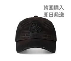即日配送】badblood キャップ ブラック 黒 ダメージ加工 ヴィンテージ