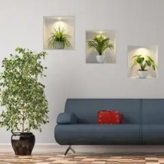 ウォールステッカー　観葉植物　リーフ　壁紙 インテリア　壁飾り　シール