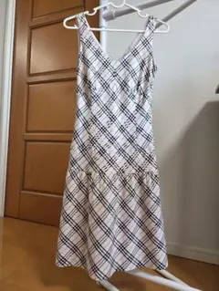 美品　BURBERRY BLUE LABEL チェック柄ノースリーブワンピース