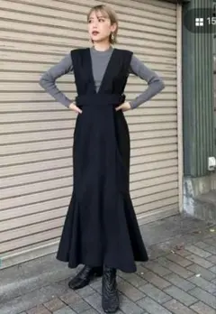 極美品 MURUA サイドタックマーメイドジャンパースカート　Mサイズ