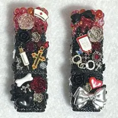 IQOSデコIQOSイルマiワン デコ ハンドメイド デコケース埋め尽くし黒×赤