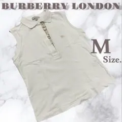 美品　Burberry London ノースリーブポロシャツ M ノバチェック