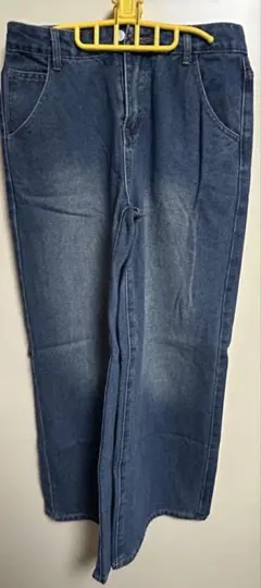 ストレートデニムパンツ ダークブルー