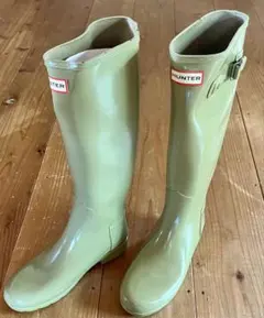 【新品未使用】HUNTER ハンター レインブーツ　バックル付　 UK5 US7