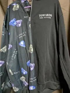 クマ イラスト フード付シャツ