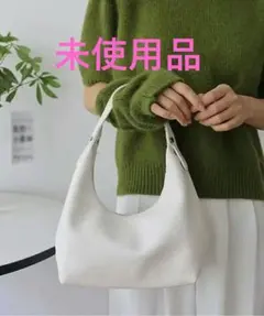 【miniministore】フェイクレザーワンハンドルバッグ ホワイトのサムネイル