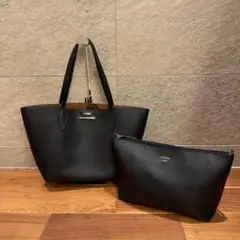 送料無料！GUESS ブラック トートバッグ　2点セット