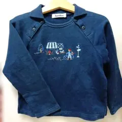 familiar ネイビー トレーナー 110 襟付き ファミリア 女の子