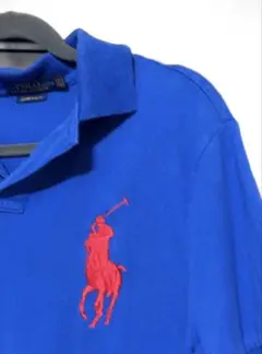 【POLO RALPH LAUREN】ポロシャツ ブルー ビッグポニー刺繍