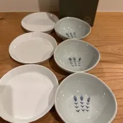 【新品未使用】有田焼　箱付き　陶器製食器セット 6点 取り皿　小鉢