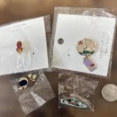 メタルブローチ4個セット