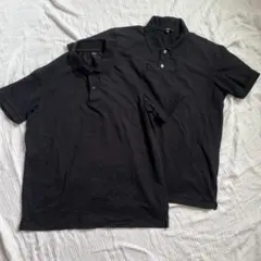 美品☆UNIQLOユニクロ ドライカノコ ポロシャツ XL ブラック2枚セット