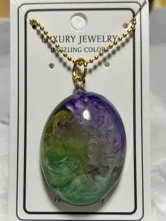 ハンドメイド レジン チャーム オーバルモチーフ
