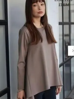 ICB ヴィスコースストレッチポンチ　イレギュラーヘム　プルオーバー