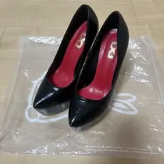 キャバ 黒 パンプス ハイヒール 23cm