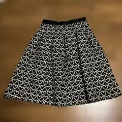 エムズグレイシー　ハート柄フレアスカート 40