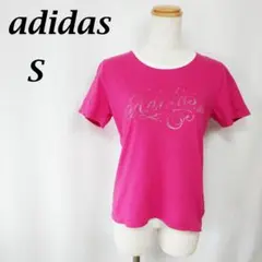 【訳あり】アディダス adidas Tシャツ 半袖 S ピンク【127】