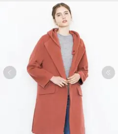 CITYウールカシミヤ2wayノーカラーコート　チェスターコートのサムネイル