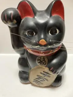 招き猫 左手 黒 一尺二寸 / 小田人形 - メルカリ