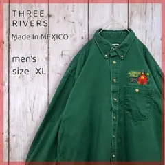 メキシコ製★THREE RIVERS★長袖シャツ★ワントーン★BD★厚手