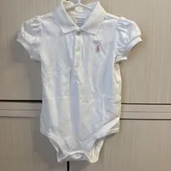 Ralph Lauren ホワイトポロロンパース 12M