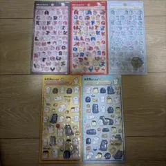 新品 ボンボンドロップシール サンリオもじ お文具 5枚セット キティ シナモ