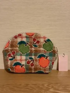 ラブリラリーバイフェイラー ポーチ　レトロフルーツチェック