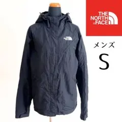 ノースフェイス　ナイロンジャケット　刺繍ロゴ　ブラック　メンズ　S　レディース