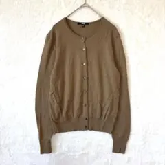 UNIQLO ユニクロ／カーディガン M 長袖 ウール100% レディース