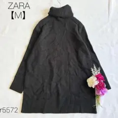 ZARA ザラ　タートルネック ハイネックニット オーバーサイズ　黒　【M】