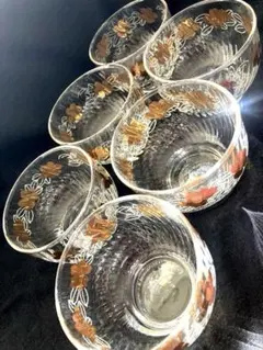 ☆ グラス6点セット　コップ　食器　昭和レトロ　カップ　グラス　キッチン用品☆